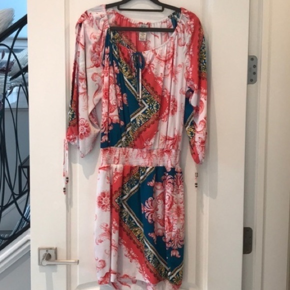 Cache, Striking Mini Dress,Lightweight, Elastic Waist,Excellent w/Boots,Size M - Picture 4 of 11